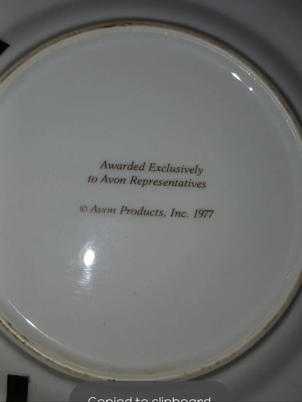 Avon 1981 Currier and Ives Winter Snow Scene Exclusive Salad Plate Porcelain.
